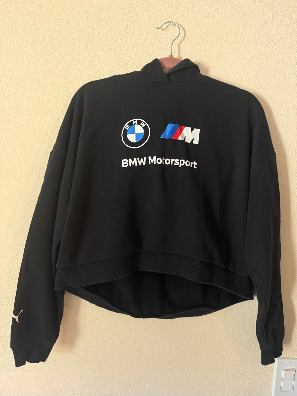 Puma Black Crewneck Sweatshirt with Multicolor Motorsport Logos